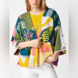 IVKO Maximalist Tropic Pattern Cardigan, Sz L/XL (P2P 23”)